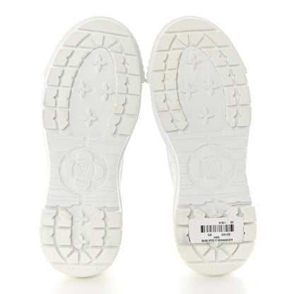 Louis Vuitton Canvas Monogram LV Squad Sneaker Boots 36.5 White Pink 5 of 8