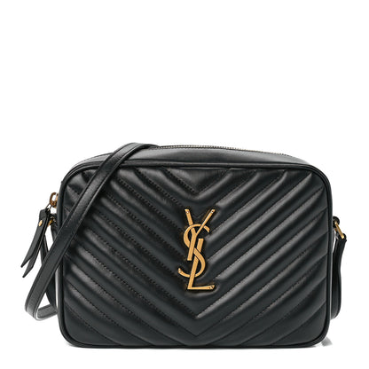 Saint Laurent Calfskin Matelasse Monogram Lou Camera Bag Black 1 of 11