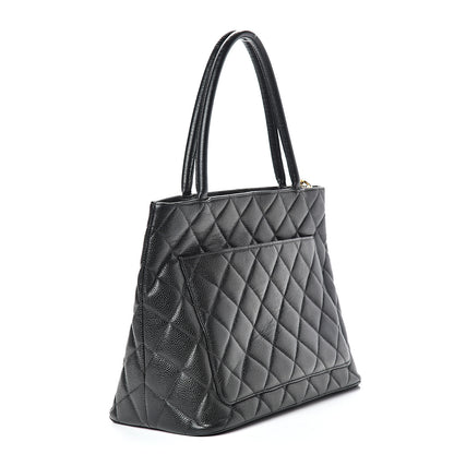 Chanel Caviar Quilted Medallion Tote Black 2 of 18