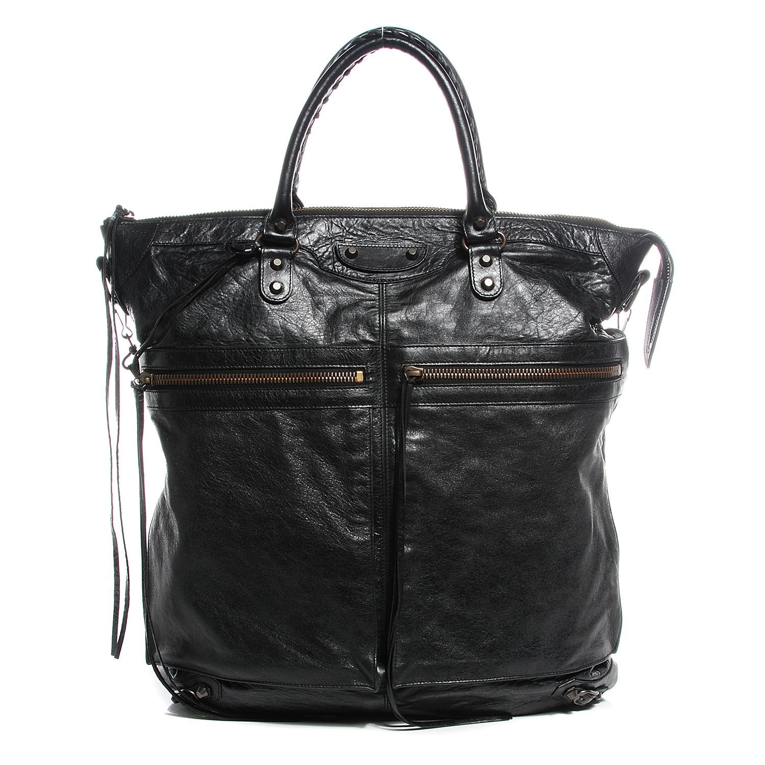 Balenciaga Agneau Classic Hardware Square Tote Black 1 of 13