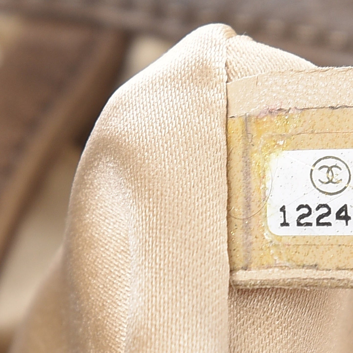 Lambskin Bubble Quilt Flap Bag Dark Beige