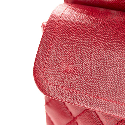 Chanel Caviar Quilted Medium Double Flap Dark Red 13 of 13