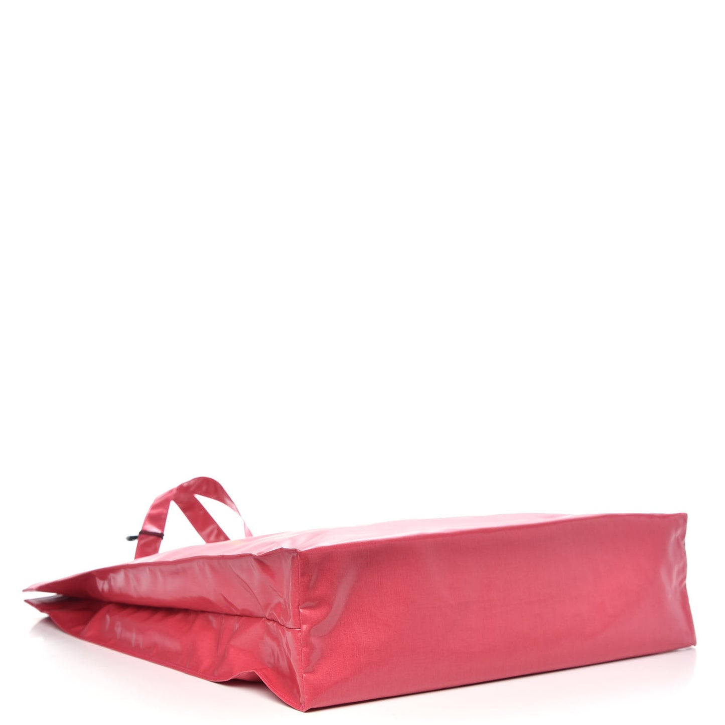 Patent Canvas Frame Logo Vertical Tote Glam Pink