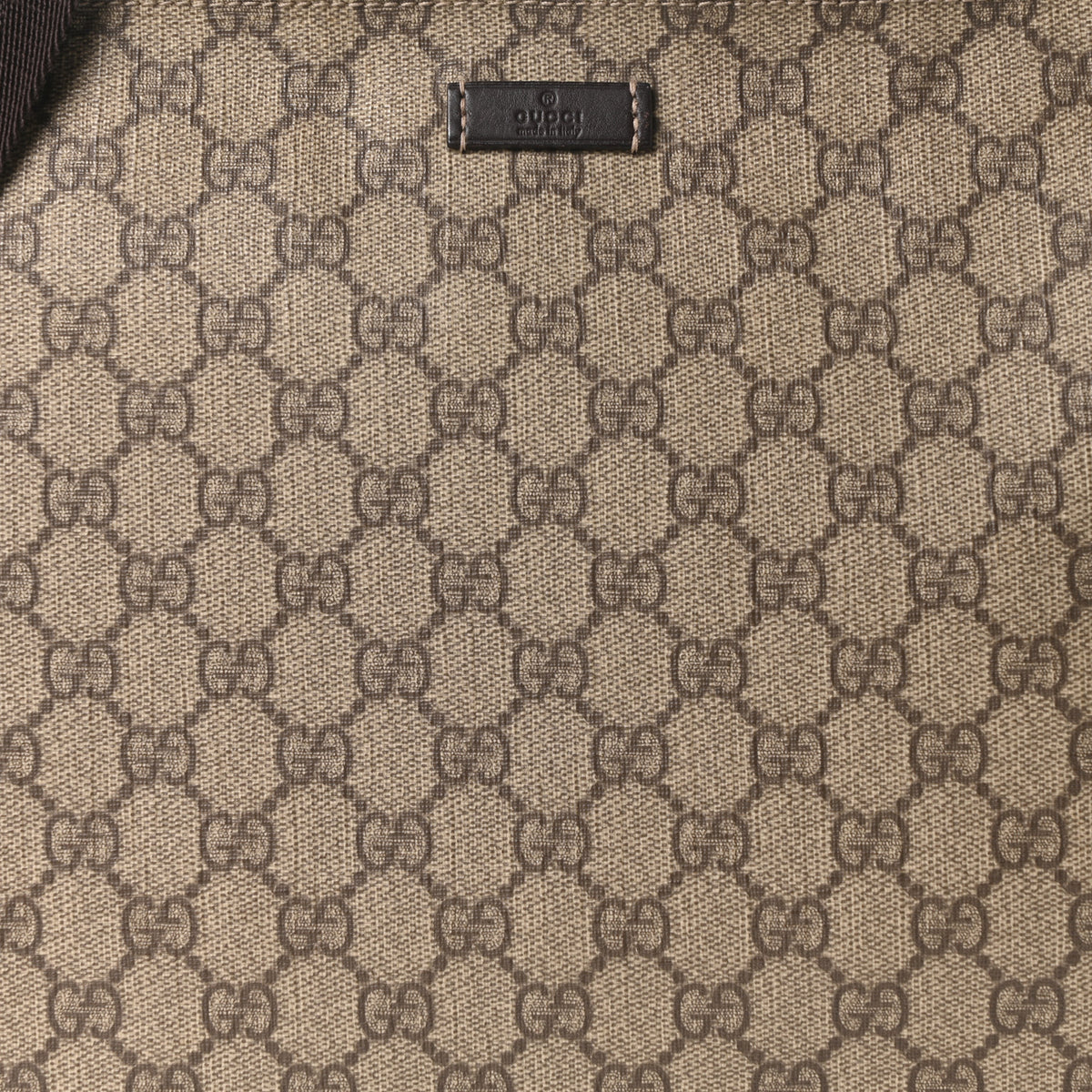 Gucci GG Supreme Monogram Medium Flat Messenger Bag Dark Brown 8 of 10