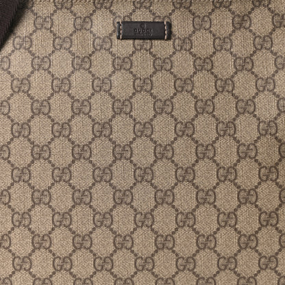 Gucci GG Supreme Monogram Medium Flat Messenger Bag Dark Brown 8 of 10