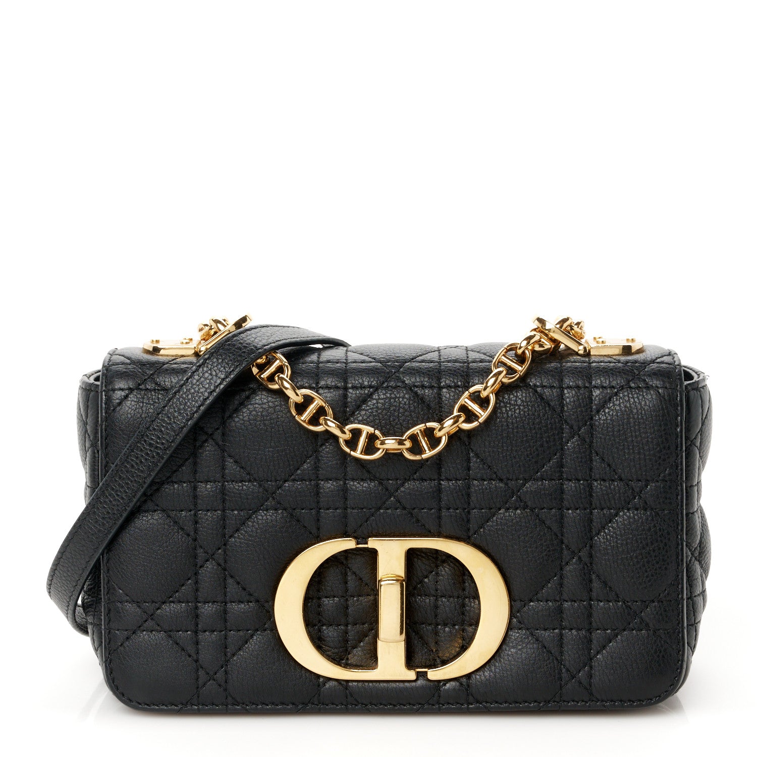 Christian Dior Calfskin Cannage Small Caro Bag Black 1 of 10