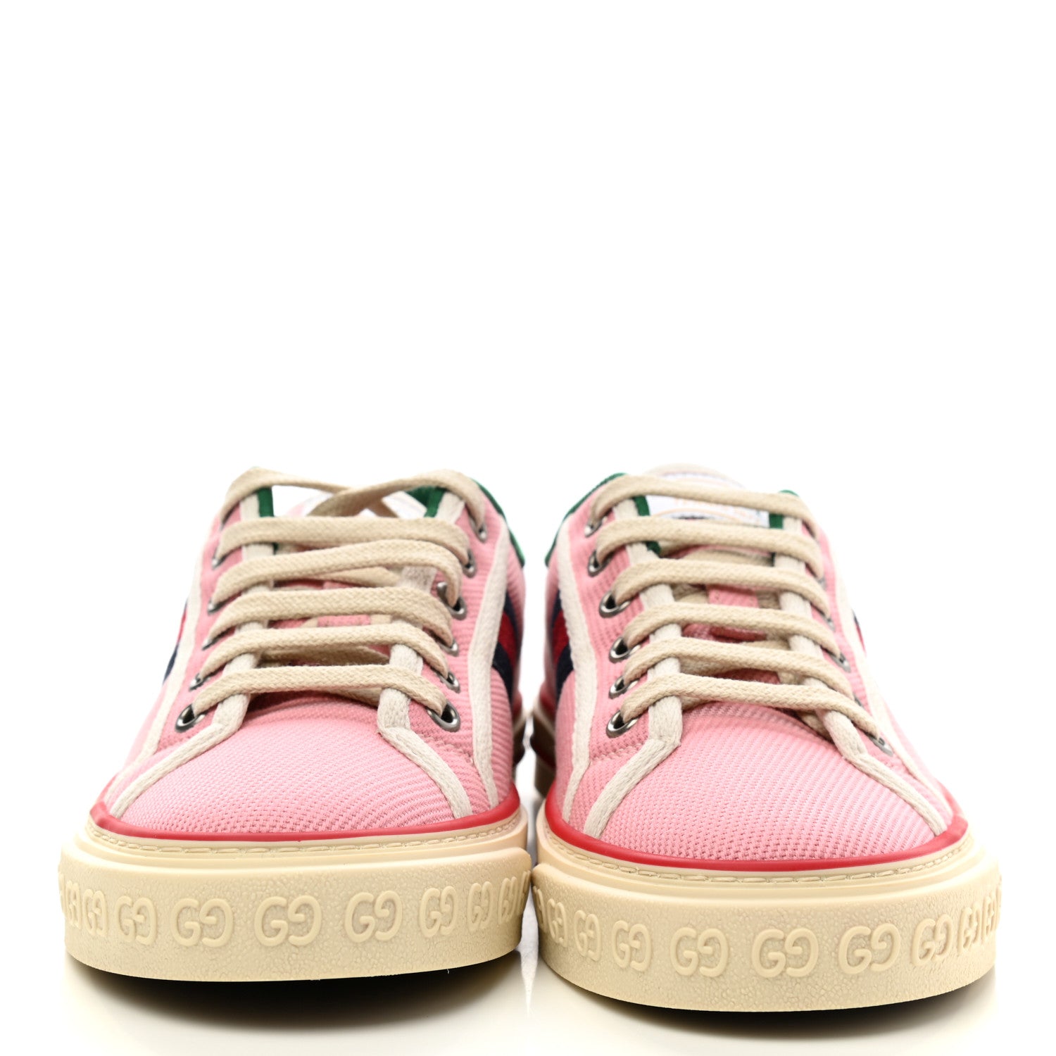 Gucci Canvas Web Womens 1977 Tennis Sneakers 36.5 Wild Rose Mystic White 2 of 7