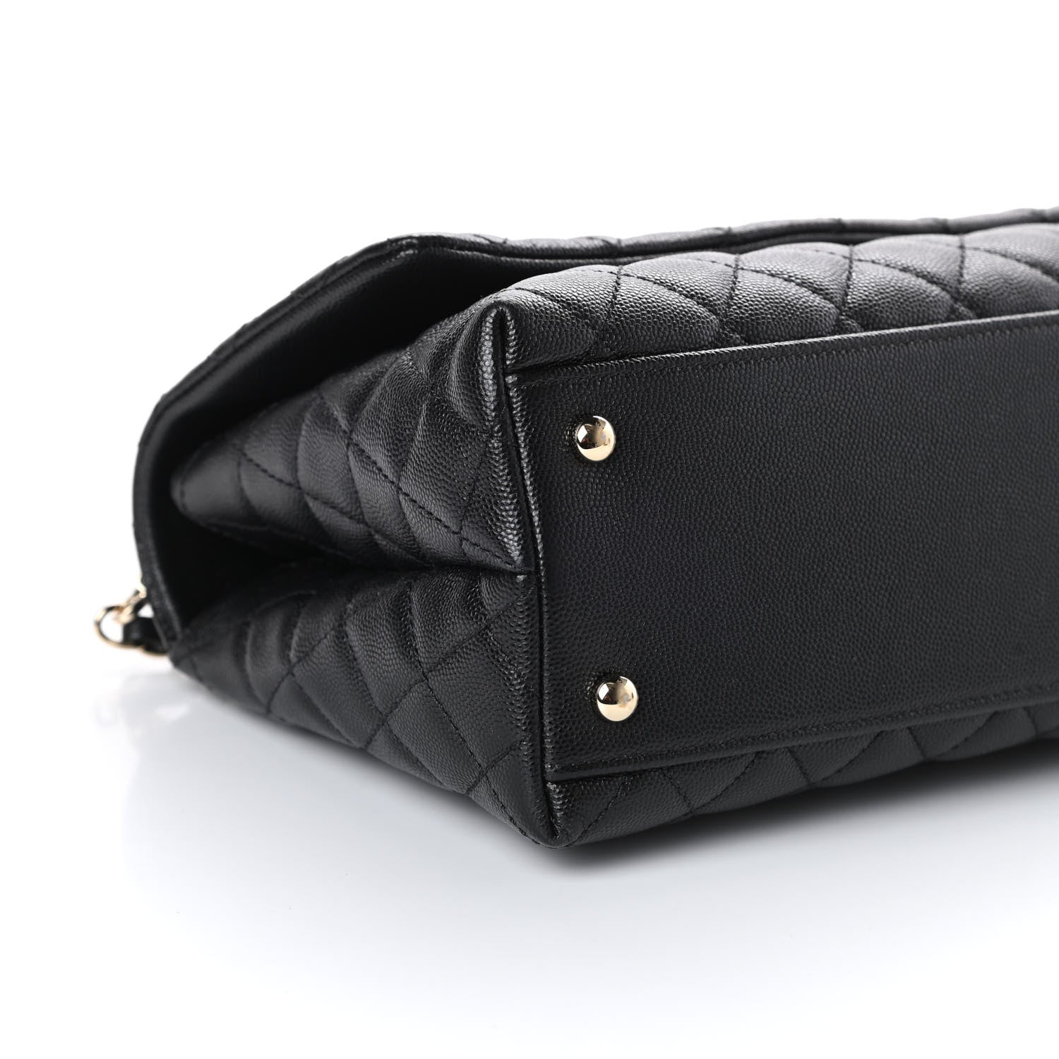 Chanel Caviar Quilted Small Coco Handle Flap Black 9 of 10
