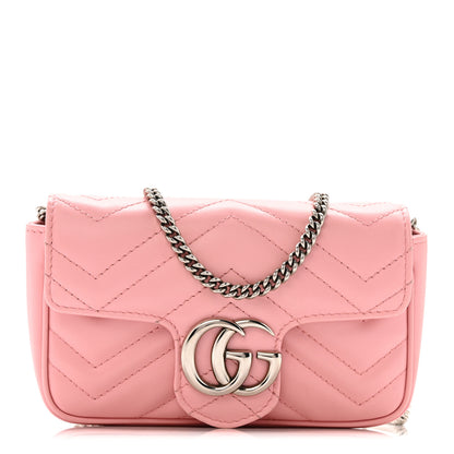 Gucci Calfskin Matelasse Super Mini GG Marmont Shoulder Bag Wild Rose Wild Rose 1 of 15