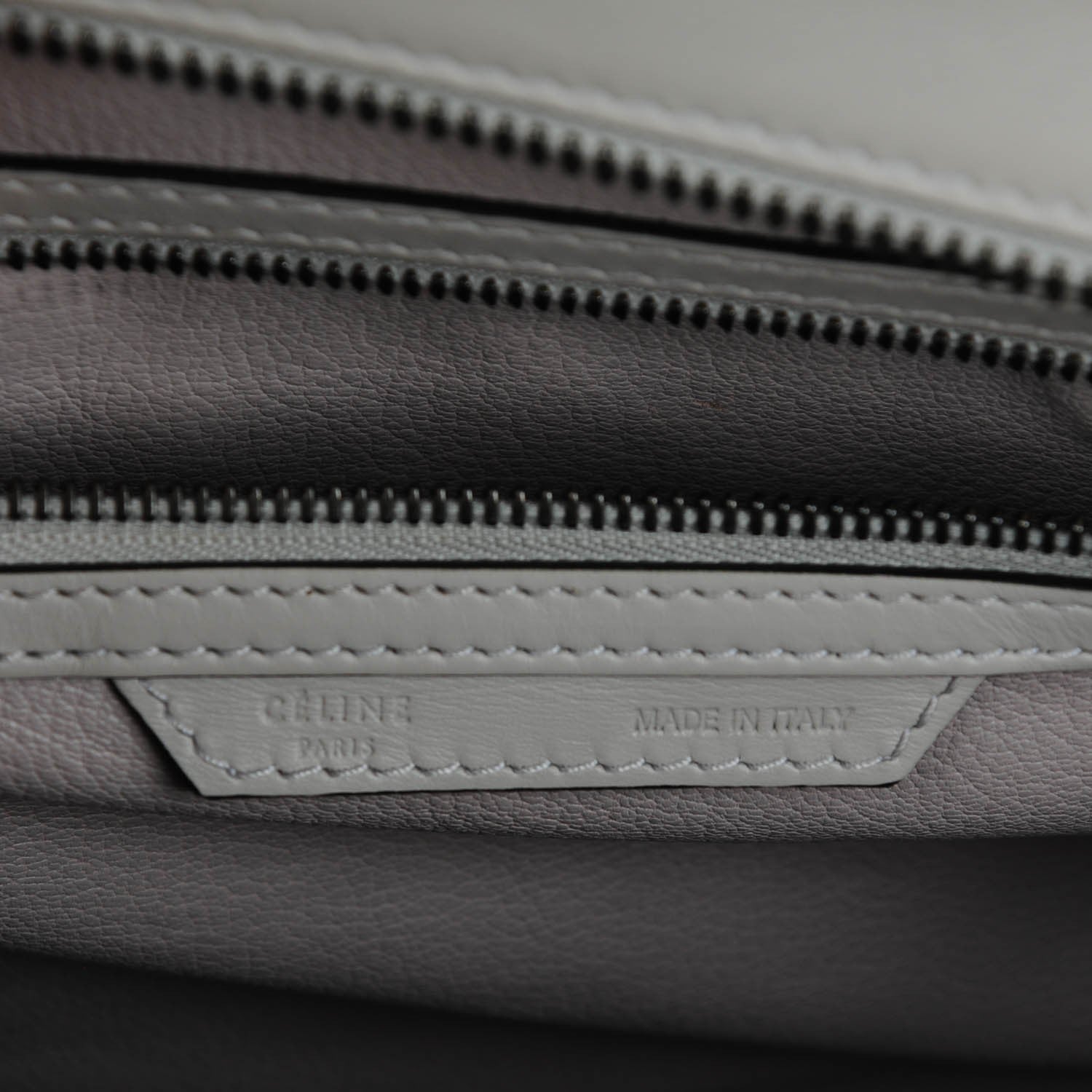 Celine Smooth Calfskin Mini Luggage Light Grey 6 of 9