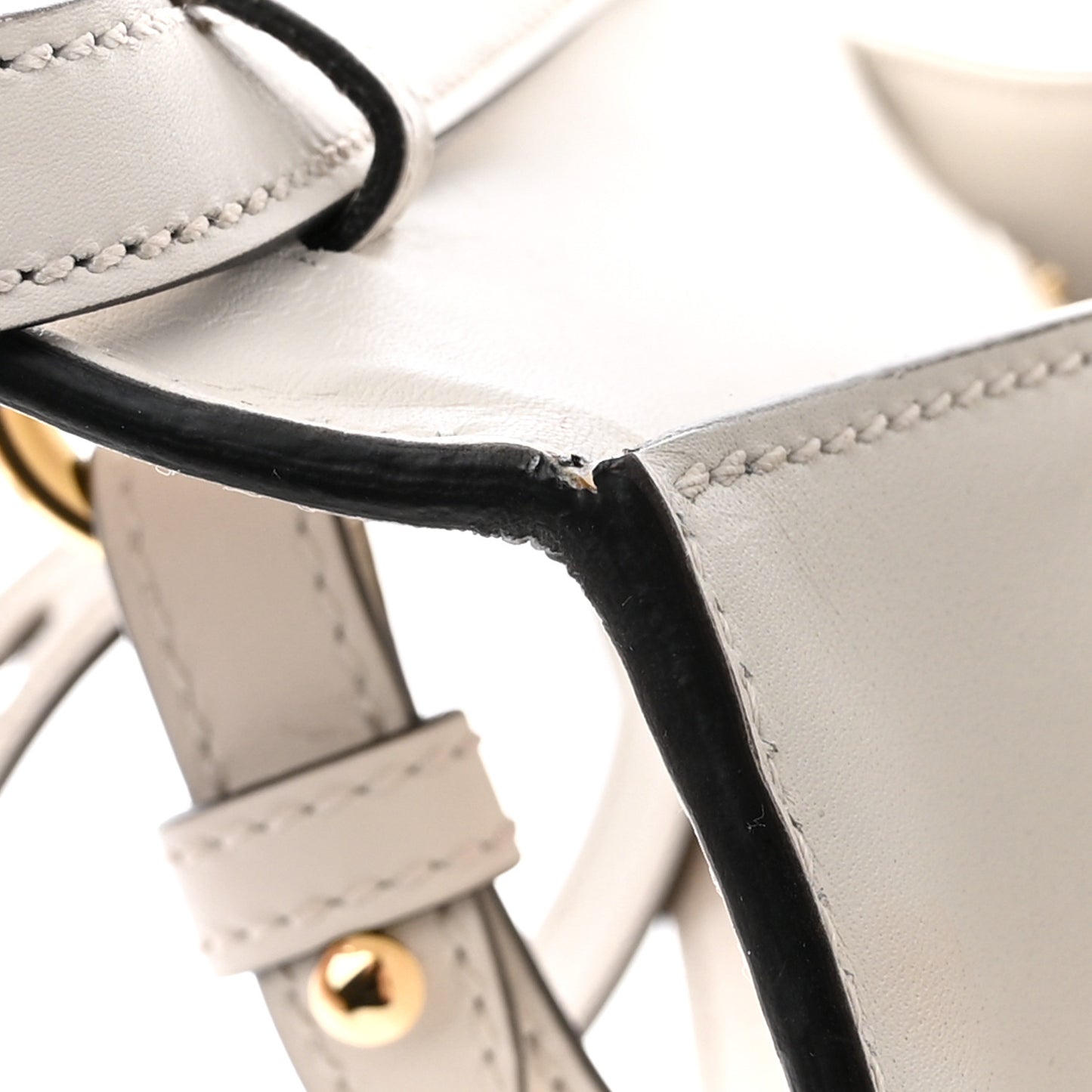 Calfskin Floral Medium Sylvie Top Handle Bag Off White