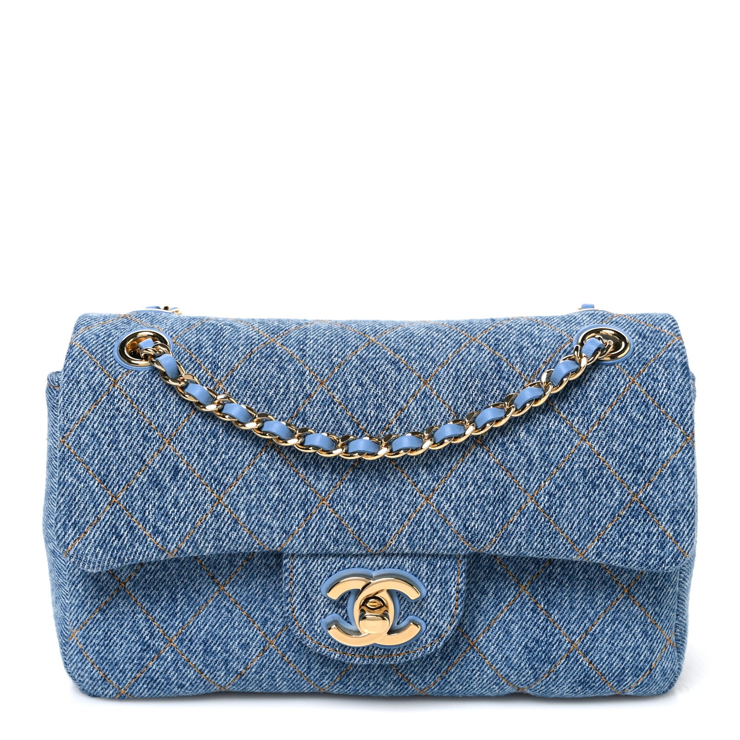 Denim Mini Souplissimo Flap Blue