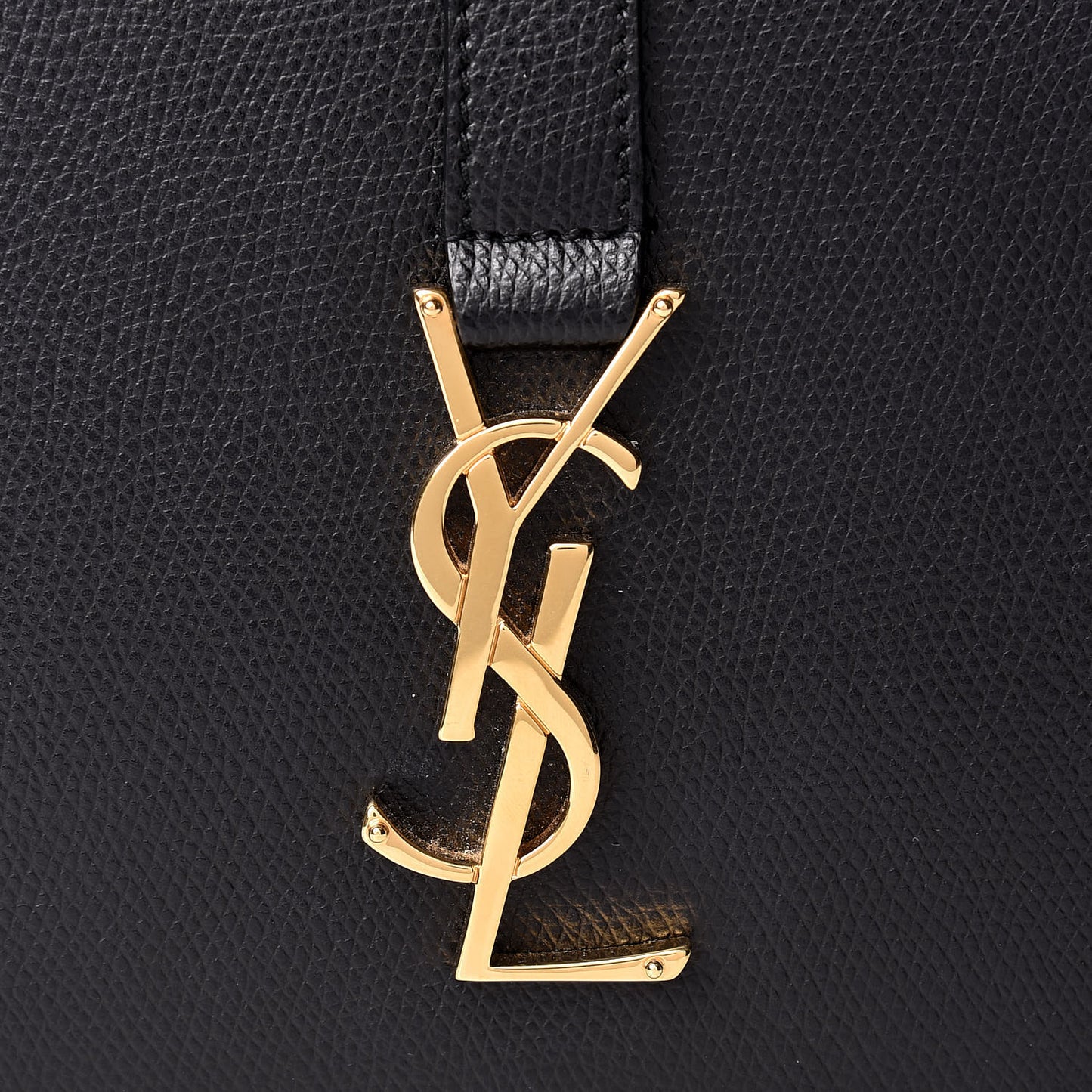 Textured Calfskin Medium Classic Monogram Universite Bag Black