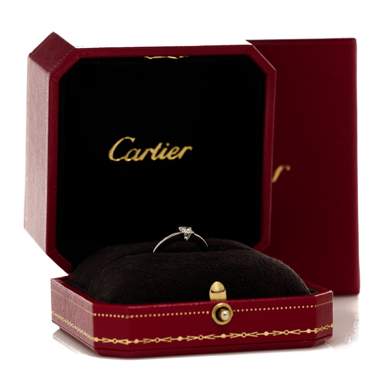 Cartier Platinum .23ct Diamond Solitaire Engagement Ring 47 4 47 4 6 of 6
