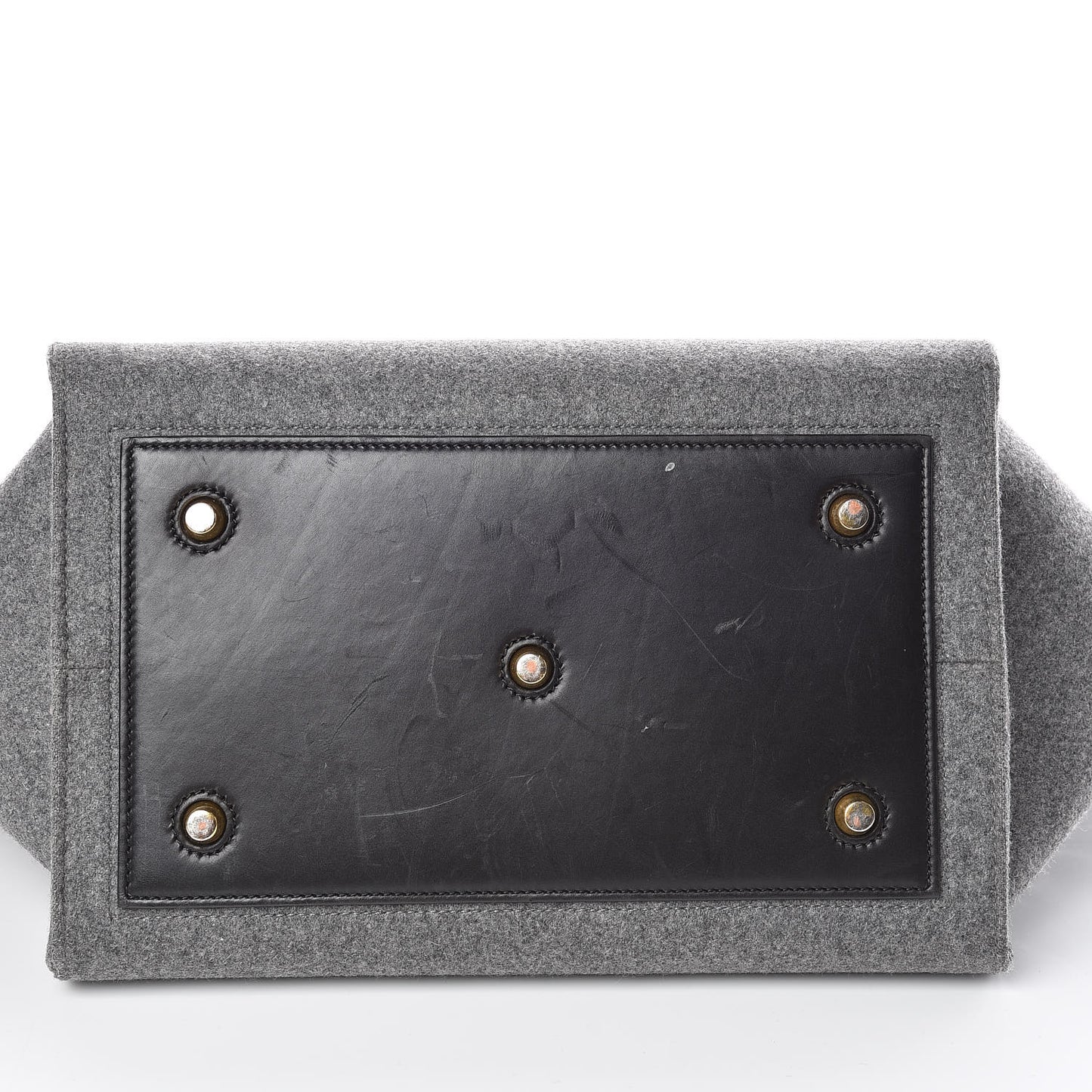 Felt Calfskin Medium Tie Knot Tote Grey Black