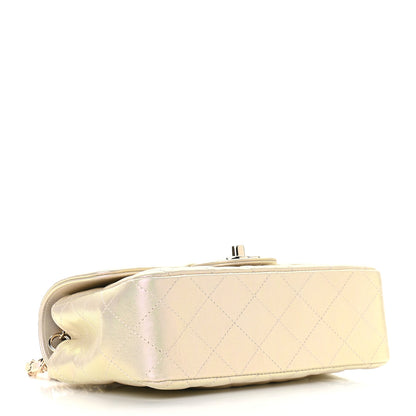 Chanel Iridescent Lambskin Quilted Mini Rectangular Flap Ivory 4 of 9