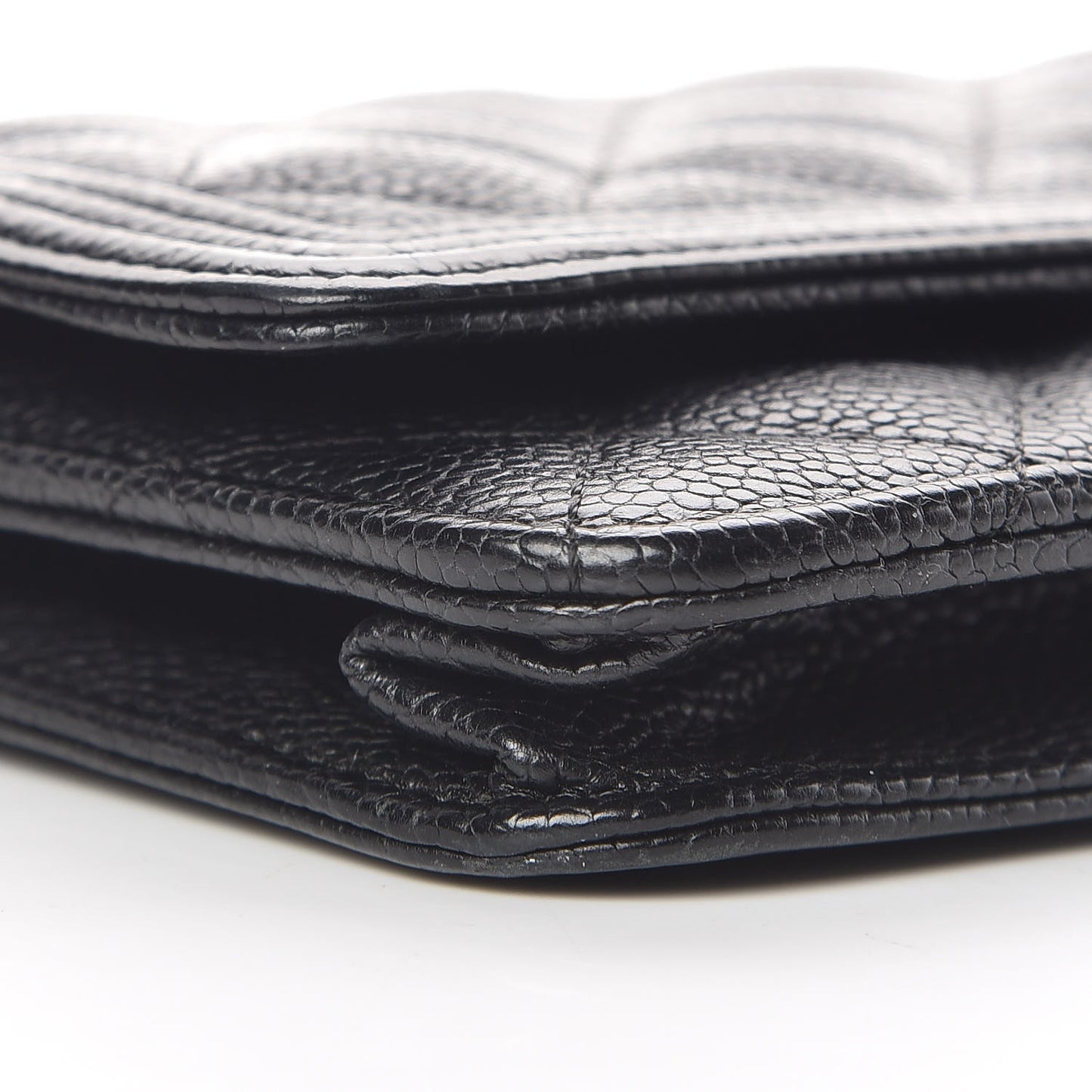Caviar Quilted Boy Wallet On Chain WOC Black