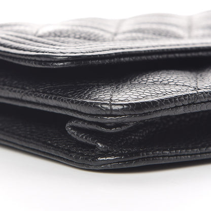 Chanel Caviar Quilted Boy Wallet On Chain WOC Black 8 of 10