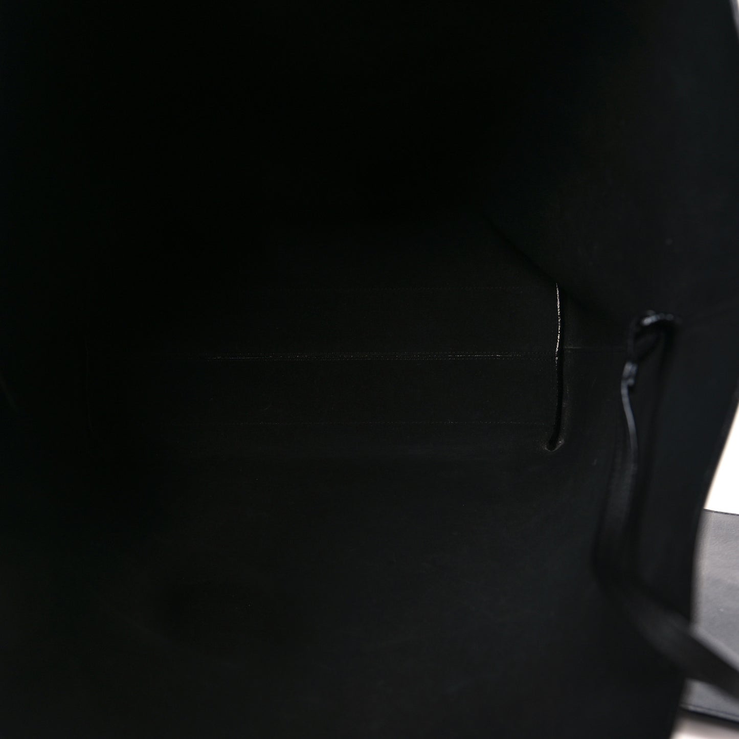 Calfskin Medium Shopping Tote Black
