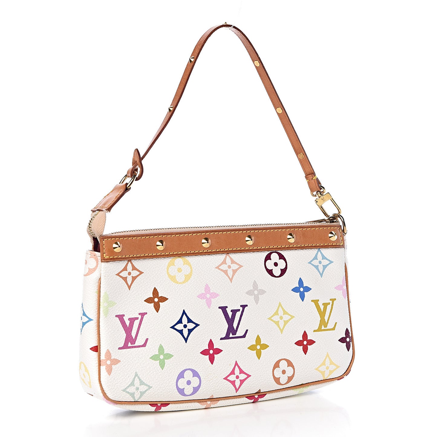 Monogram Multicolor Pochette Accessories White