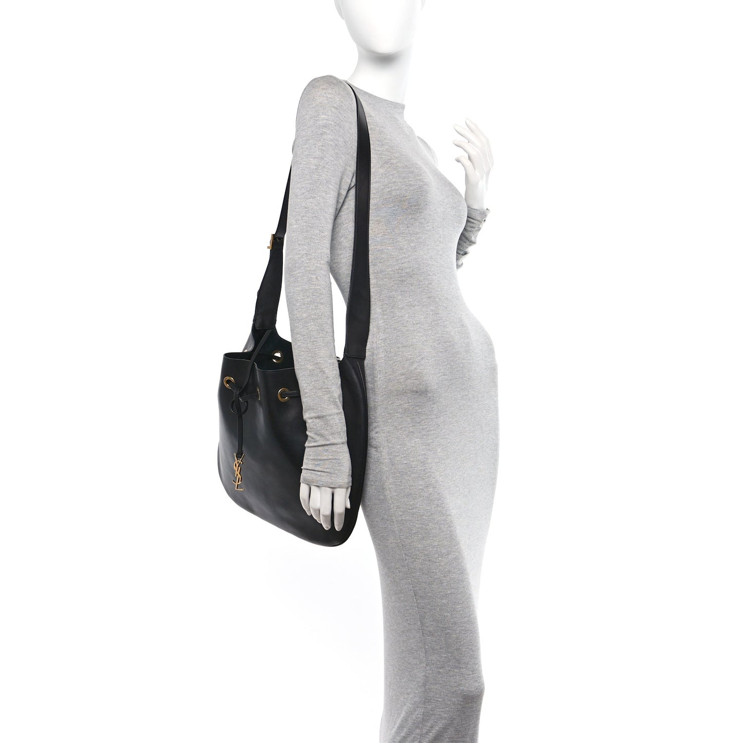 Smooth Calfskin Paris VII Large Flat Hobo Black