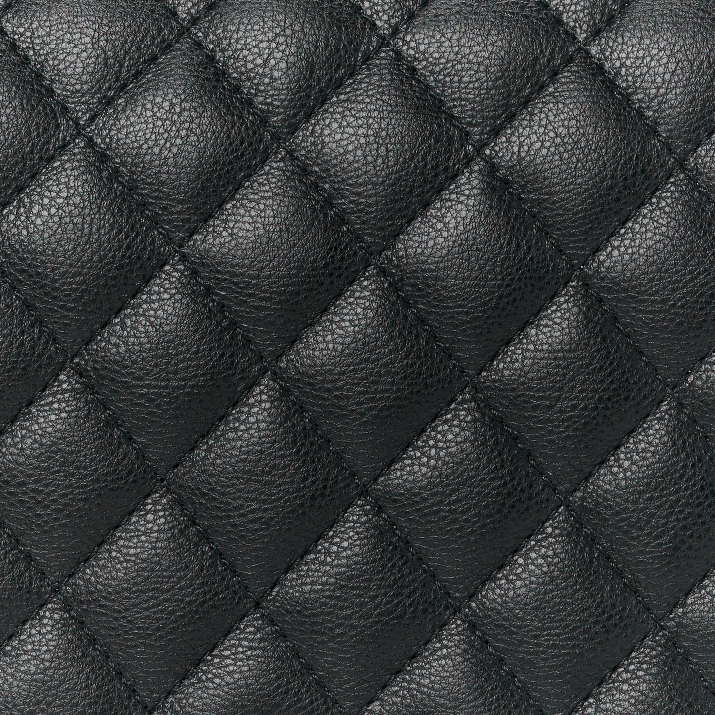 Grained Calfskin Quilted Messenger Flap Black