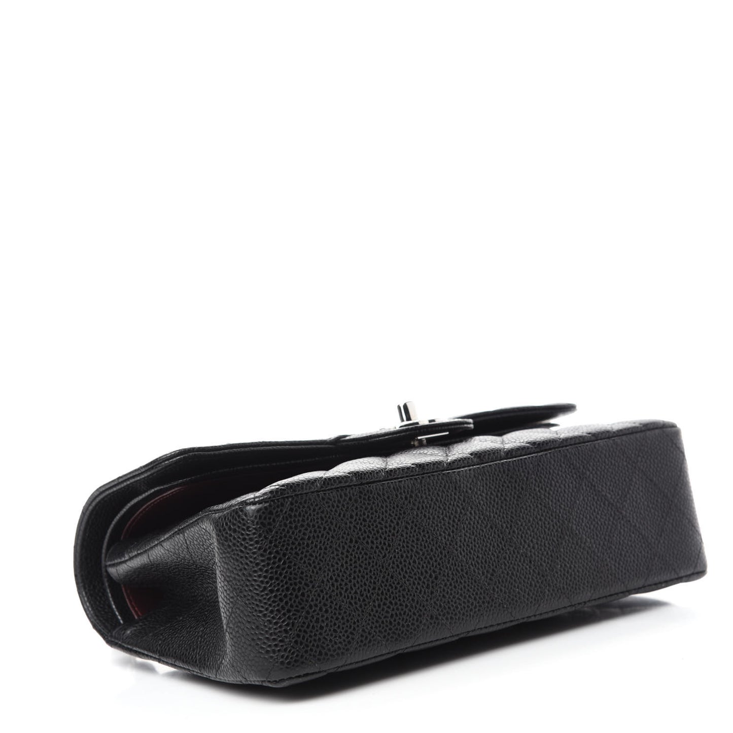 Caviar Quilted Small Double Flap Black