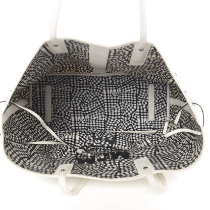 MCM Visetos Large Liz Reversible Shopper Tote White 8 of 14