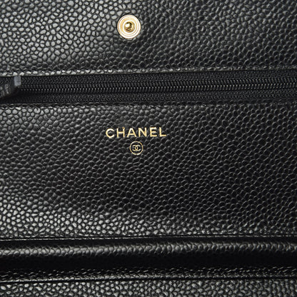 Chanel Caviar Quilted Wallet On Chain WOC Black 8 of 12
