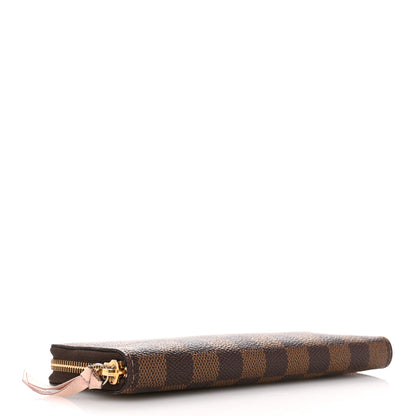 Louis Vuitton Damier Ebene Clemence Wallet Rose Ballerine 4 of 9