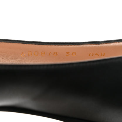 Gucci Nappa Matelasse Chevron Double G Ballet Flats 38 Black 6 of 9