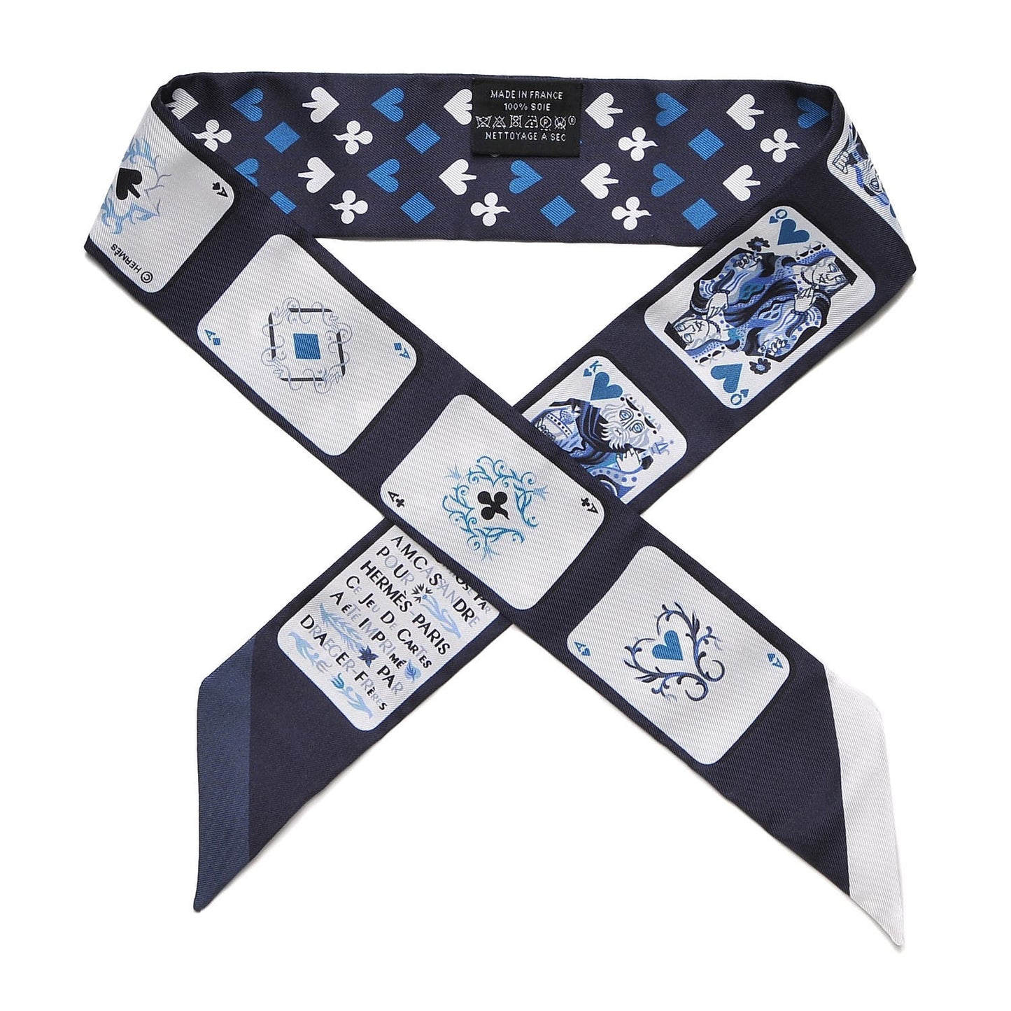 Silk Jeu de Cartes Twilly Marine Petrole White