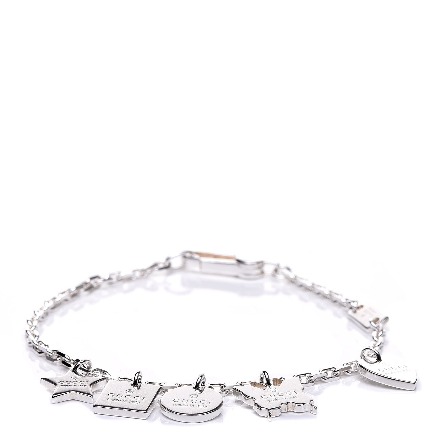 Gucci Sterling Silver Charm Bracelet 1 of 8