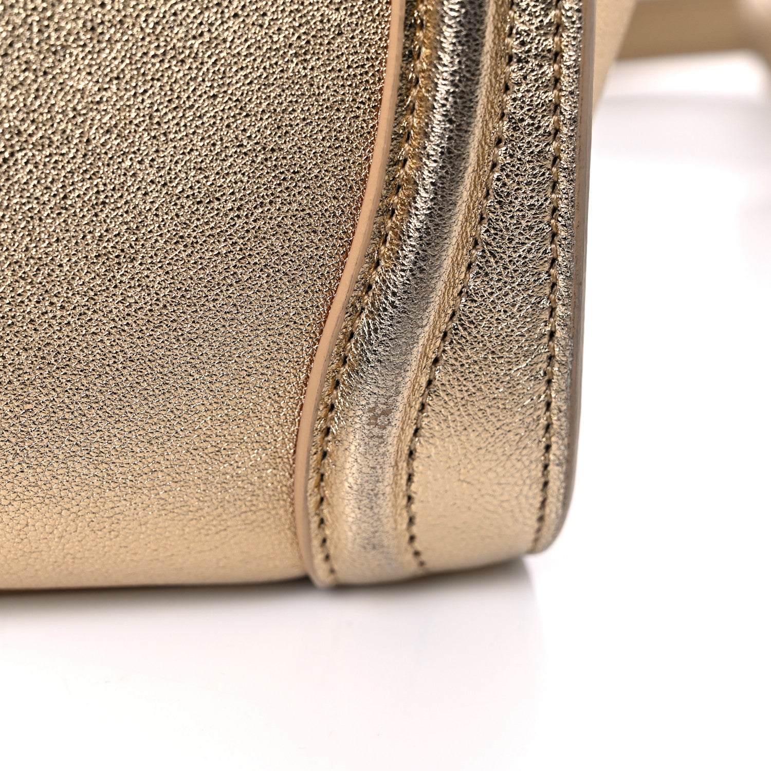 Celine Laminated Lambskin Nano Luggage Gold 12 of 15