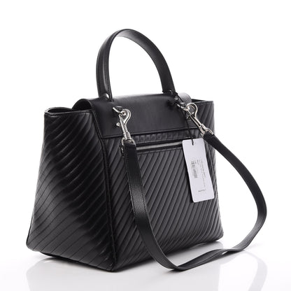Celine Calfskin Diagonal Quilted Mini Belt Bag Black 3 of 8
