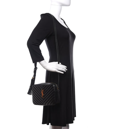 Saint Laurent Calfskin Matelasse Monogram Lou Camera Bag Black 2 of 10