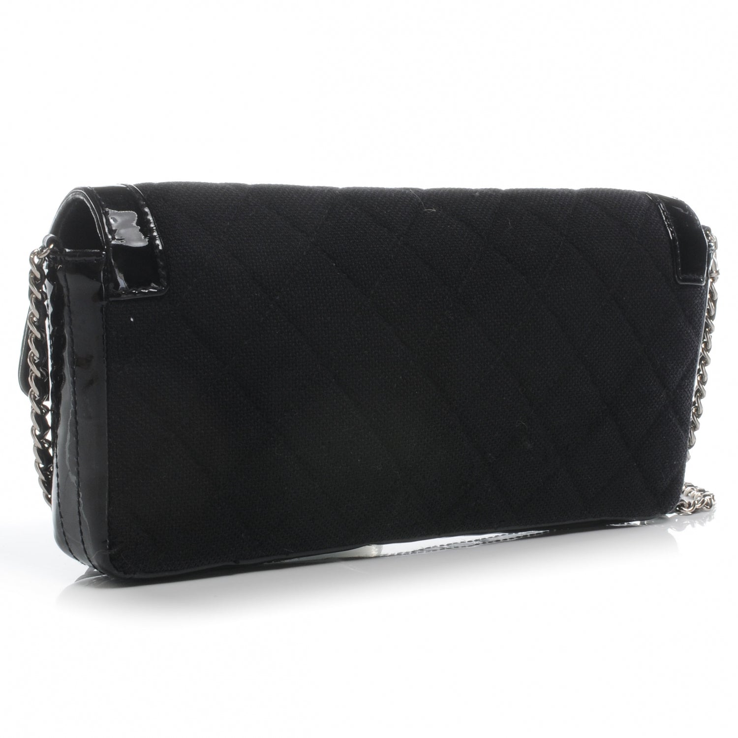 Chanel Jersey and Patent Mademoiselle East West Flap Black 3 of 10