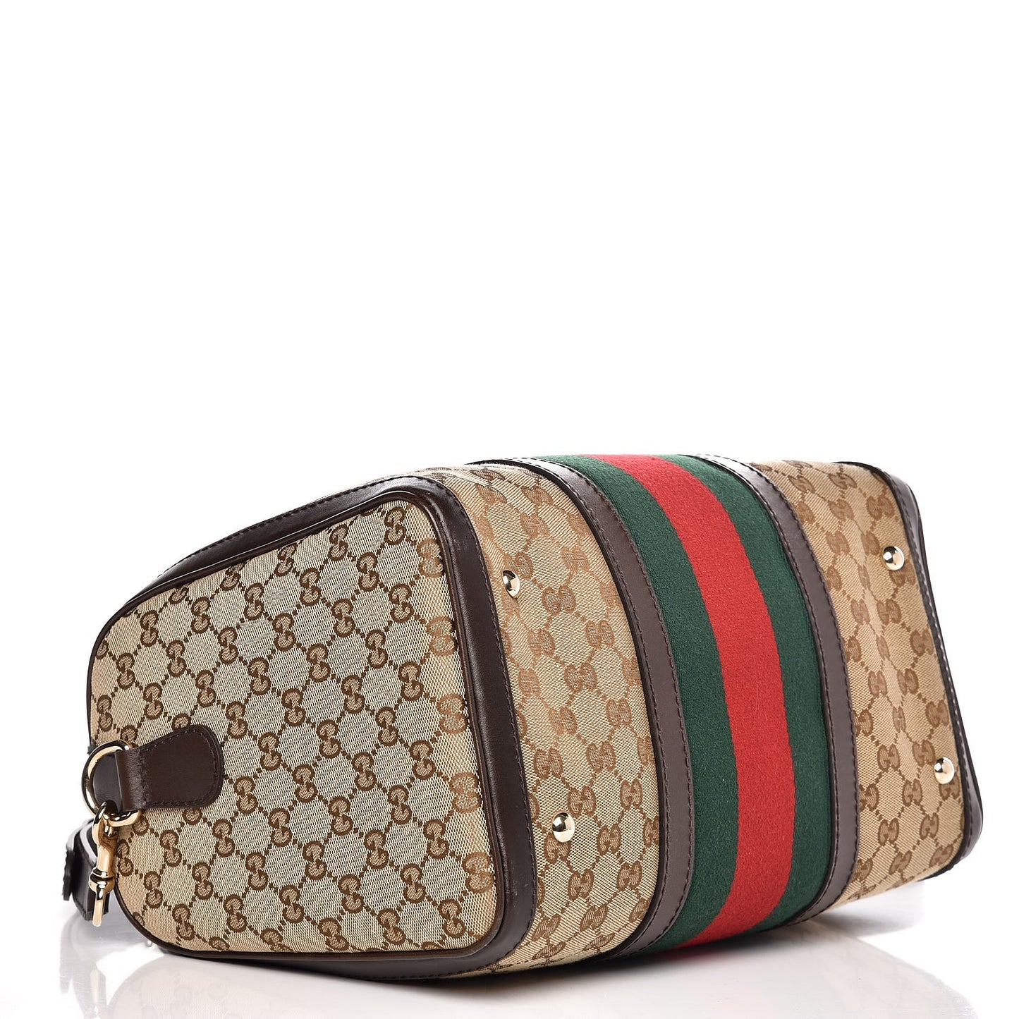 Monogram Vintage Web Medium Boston Dark Brown