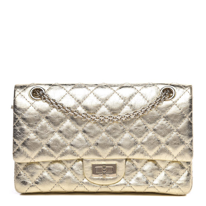 Chanel Metallic Aged Calfskin Quilted 2.55 Reissue 225 Flap Gold 1 of 9