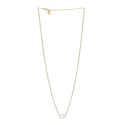 Christian Dior Metal Crystal Clair D Lune Necklace Gold 3 of 5