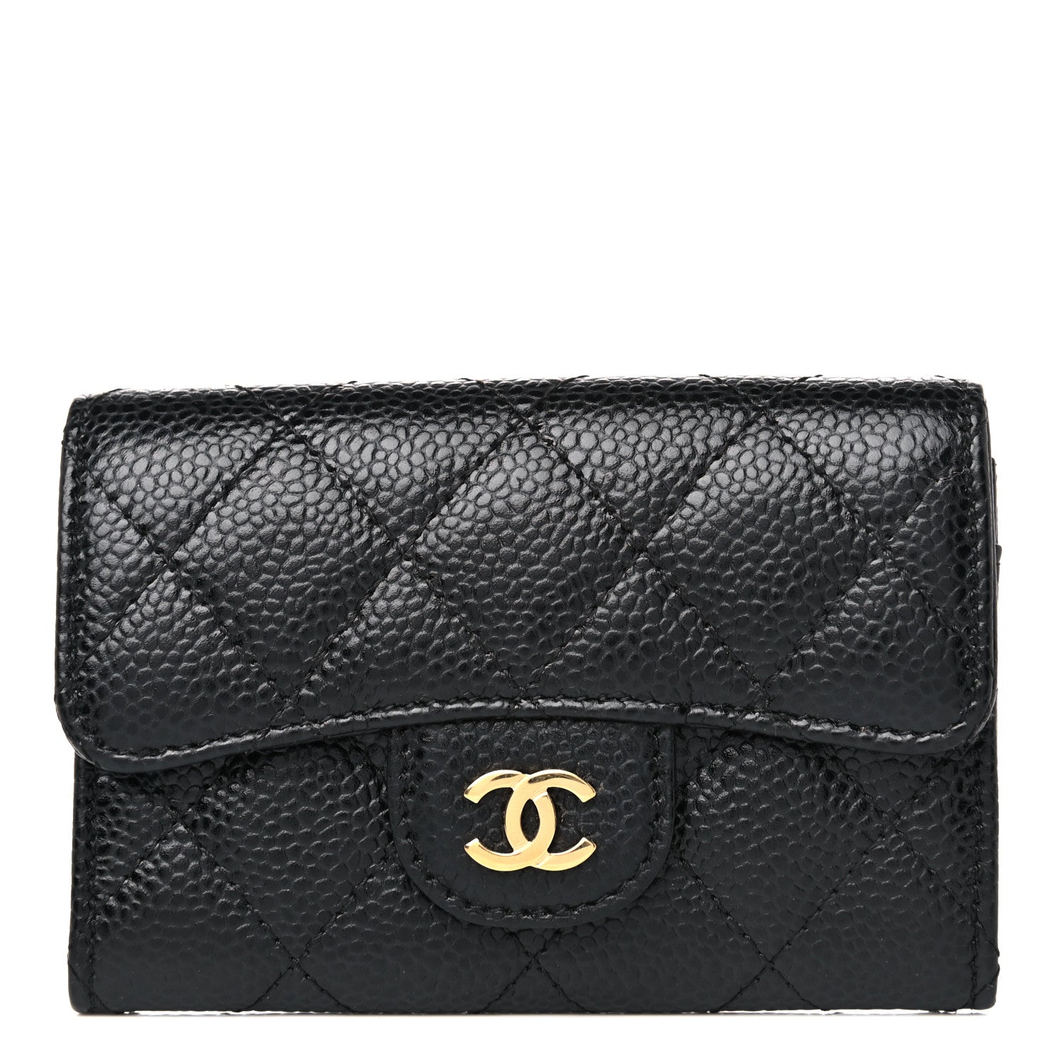 Chanel Caviar Quilted Flap Card Holder Black 1 of 9