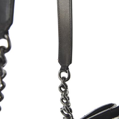 Chanel Metallic Goatskin Quilted Medium Rock In Rome Tote Charcoal 11 of 11