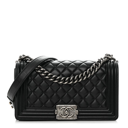 Chanel Lambskin Quilted Medium Boy Flap Black 1 of 16