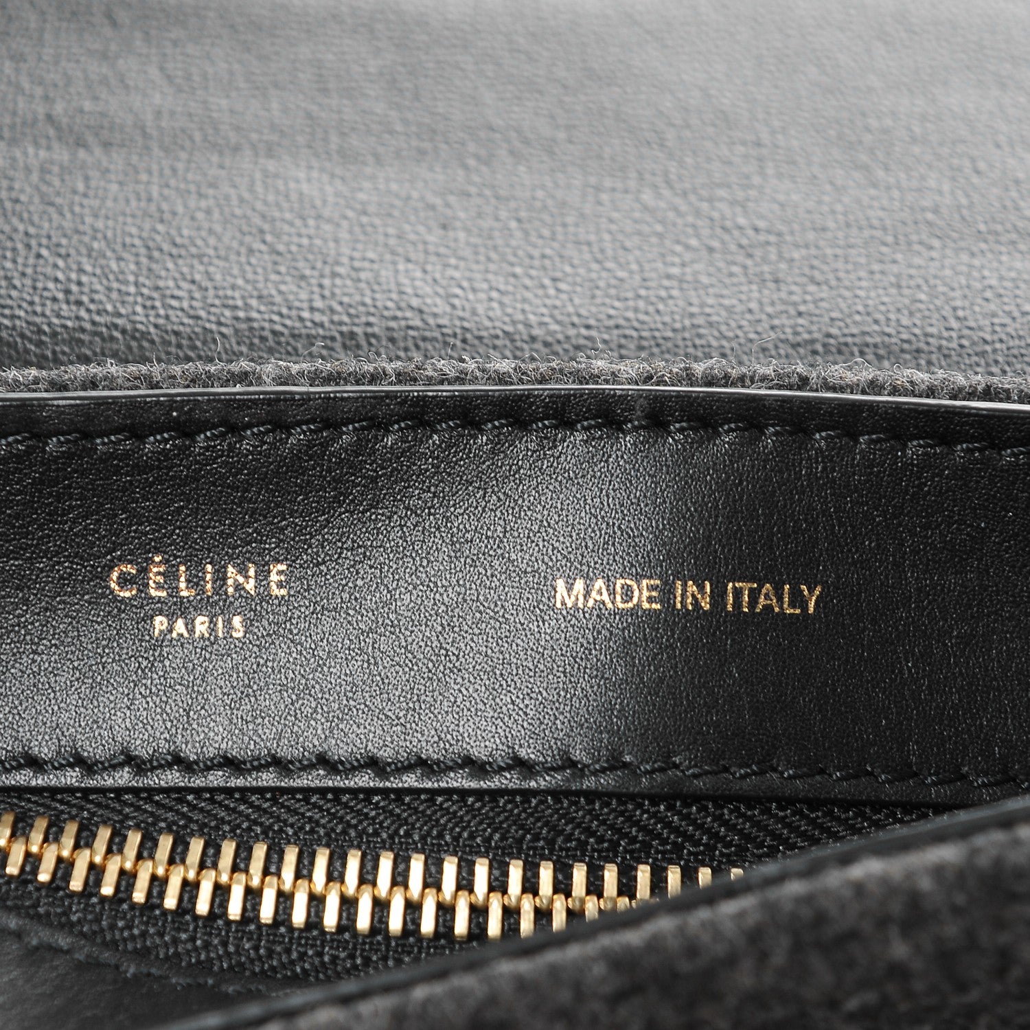 Celine Smooth Calfskin Felt Medium Trapeze Grey 7 of 10