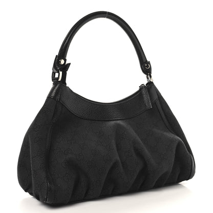 Gucci Monogram Medium D Gold Ring Hobo Black 3 of 12