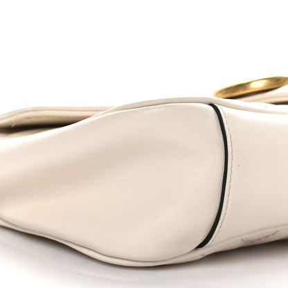 Gucci Calfskin Matelasse Small GG Marmont Shoulder Bag White 9 of 10