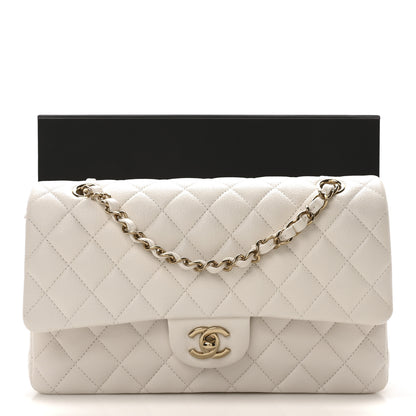 Chanel Caviar Quilted Medium Double Flap White 11 of 11