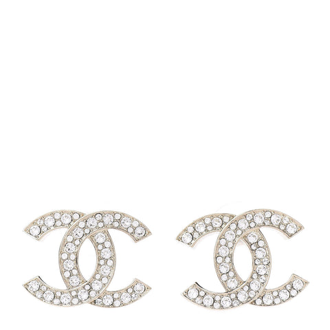 Crystal CC Rockin Summer Stud Earrings Gold