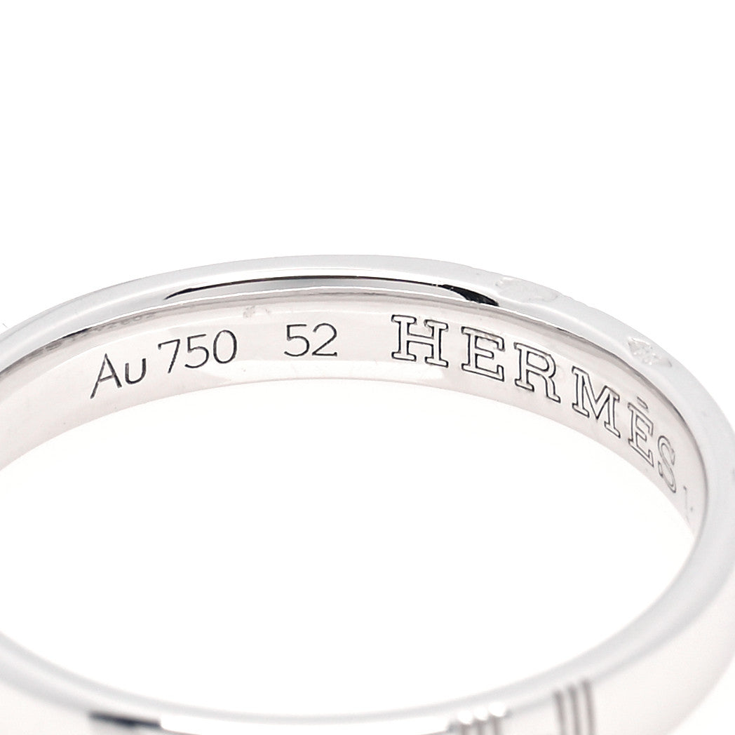 18K White Gold Alliance Kelly Band Ring 52 6