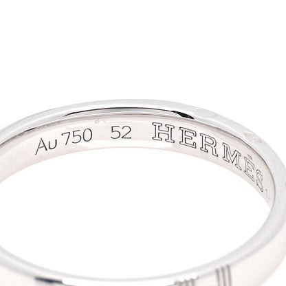 Hermes 18K White Gold Alliance Kelly Band Ring 52 6 5 of 5